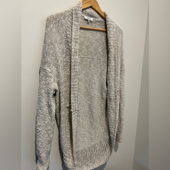 ARITZIA Babaton Linen Blend Cream Color Cocoon Open Front Sweater Size Xsmall - Picture 5 of 6